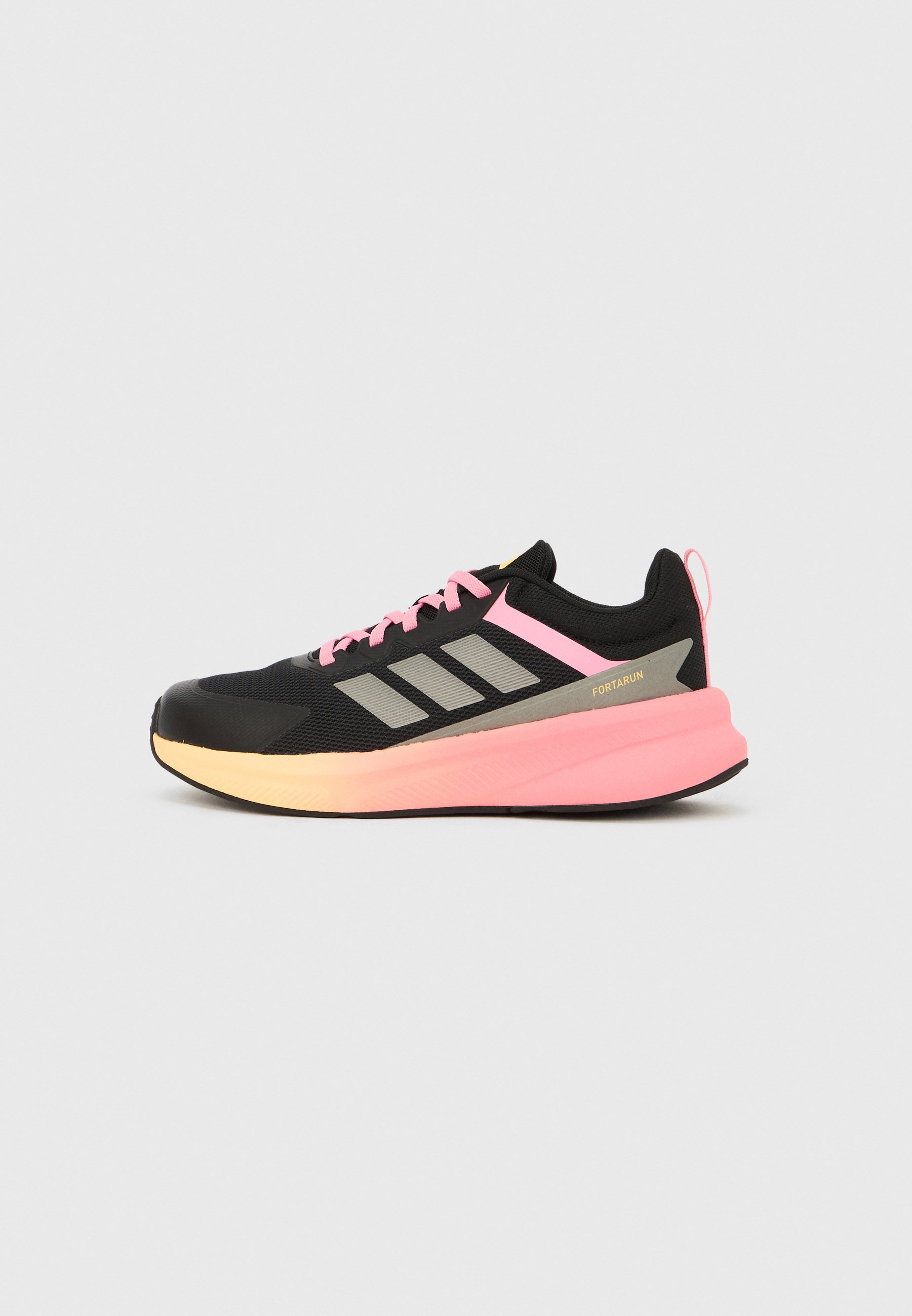 adidas Performance FORTARUN 4.0 UNISEX - Road running shoes - core  black/iron metallic/bliss pink/black - Zalando.ie