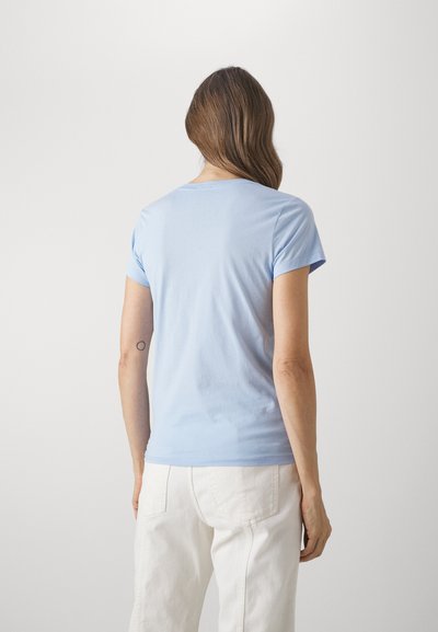 Polo Ralph Lauren COTTON JERSEY V-NECK T-SHIRT - Pamata T-krekls - office blue