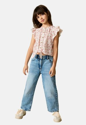 REGULAR FIT - TIE FRONT - Blúz - pink floral