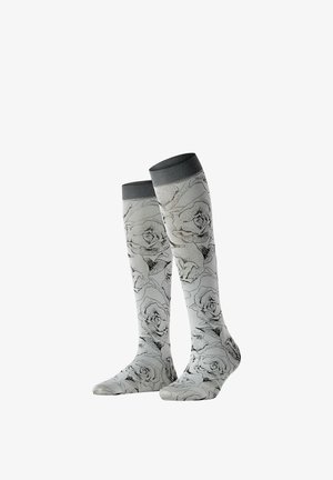 FALKE, ROSE BRUSH KNIESTRÜMPFE 40 - Kniekousen - silver-coloured