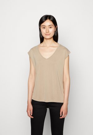 Pieces T-shirts basic - silver mink