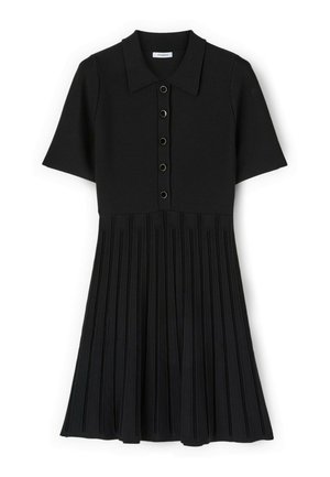 Motivi, VESTITO CHEMISIER CON GONNA PLISSÉ - Skjortekjole - nero