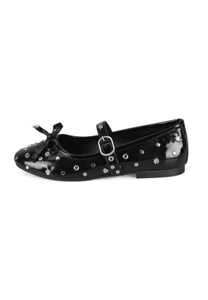 CHIC PARTY READY - Ankle strap ballet pumps - black