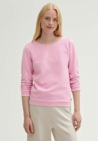 TOM TAILOR DENIM STRUCTURED - Mikina - soft summer pink
