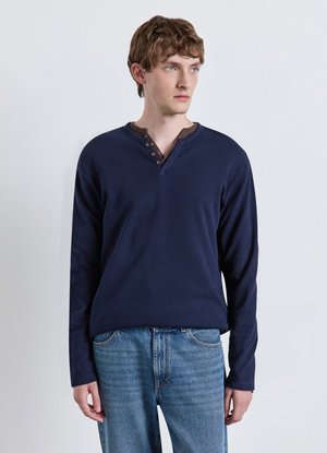 Calliope, T-SHIRT TINTA UNITA - Maglietta a manica lunga - blu notte
