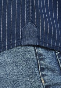 Jan Vanderstorm NALLE - Hemd - dunkelblau gestreift