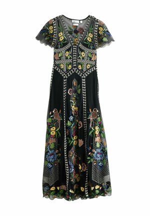REGULAR FIT - PREMIUM EMBROIDERED - Maxi-jurk - black