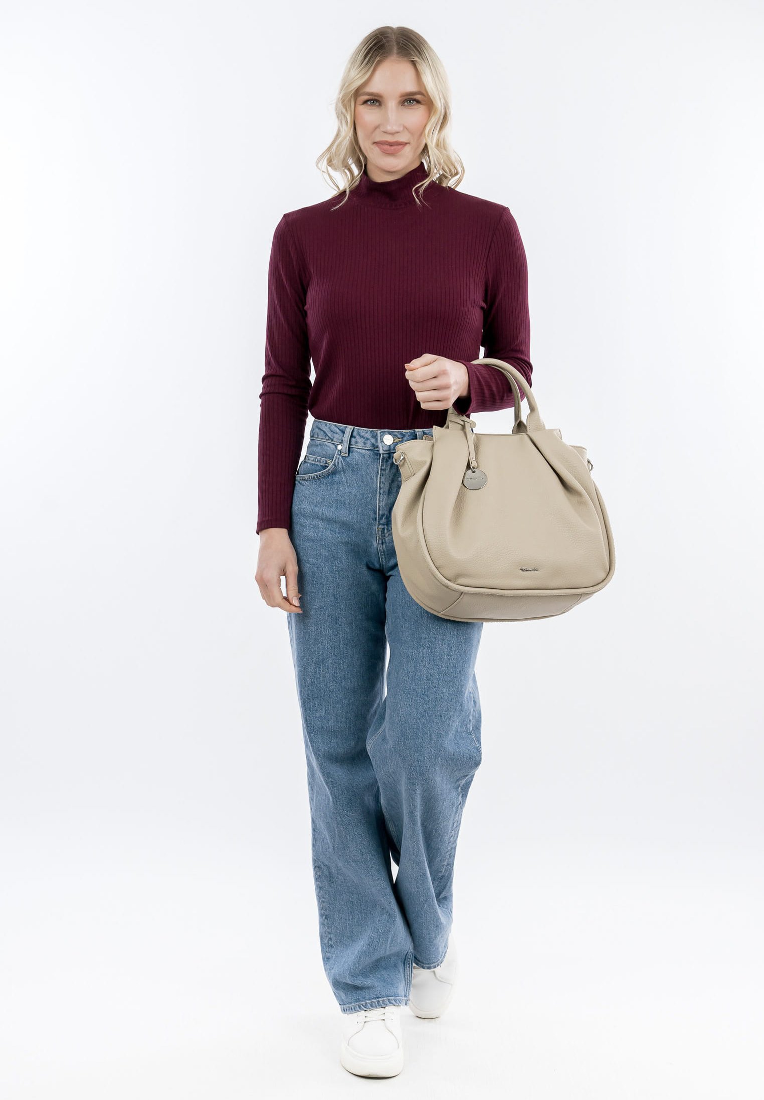 Tamaris Tasca TAS Felicitas 33623 – Borsa A Tracolla Donna In Tessuto Sintetico – Con Ciondolo Logo E Tracolla Regolabile – Colore Tinta Unita