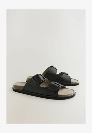 Next, Mules - black suede