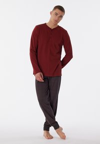 Schiesser FINE INTERLOCK SET - Nattplagg set - terracotta