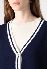 pure cashmere BUTTON LONG CARDIGAN - Ζακέτα - navy