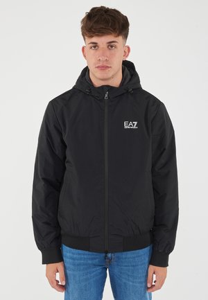 CON CAPPUCCIO - Outdoorjacka - black