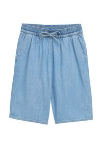 BERMUDA - Denimshorts - used bleached blue denim