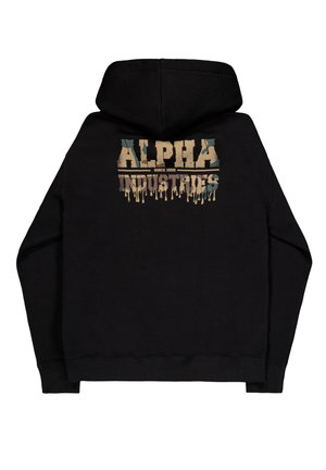 Alpha Industries, ALPHA INDUSTRIES MEN - HOODIES DRIPPING CAMO PRINT HOODIE - Felpa con cappuccio - black