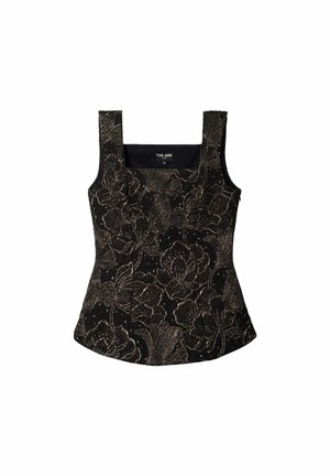 THE-ARE, CORPIÑO DE TIRANTES EN BROCADO ELÁSTICO DE MUJER - Blusa - black