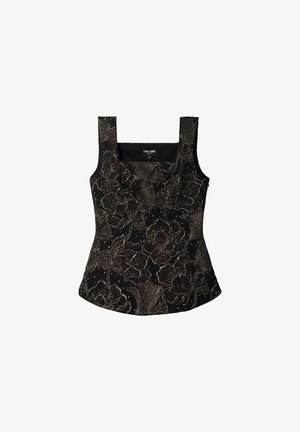 THE-ARE, CORPIÑO DE TIRANTES EN BROCADO ELÁSTICO DE MUJER - Blusa - black