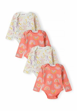 BABY BODYSUITS 4 PACK - Nattdräkt - salmon off white