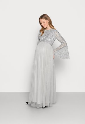 DELICATE BELL SLEEVE DRESS - Occasion wear - soft grey