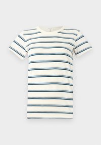 THE SLUB STRIPE TEE - Apdrukāts T-krekls - white