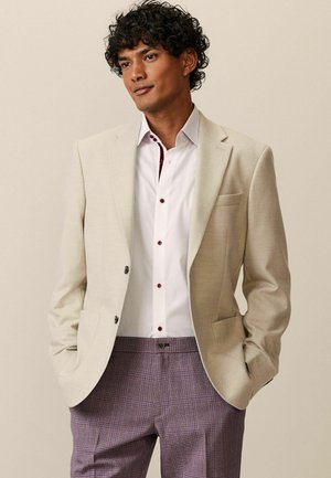 SOFT TOUCH HERRINGBONE - REGULAR FIT - Blazer - neutral