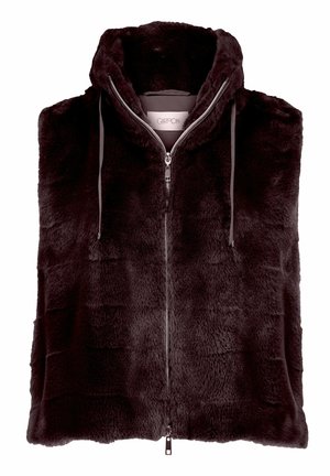 Cartoon, CARTOON MIT EINGRIFFTASCHEN FAKE FUR-WESTE - Veste sans manches - dunkelviolett