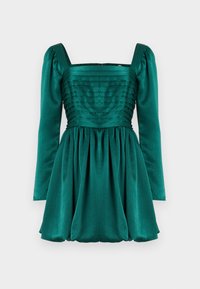 The A&F Emerson Bubble Hem Satin Mini Dress - Cocktailklänning - green