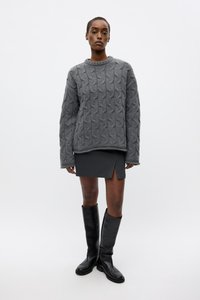 Envii SPLIT - Pencil skirt - grey