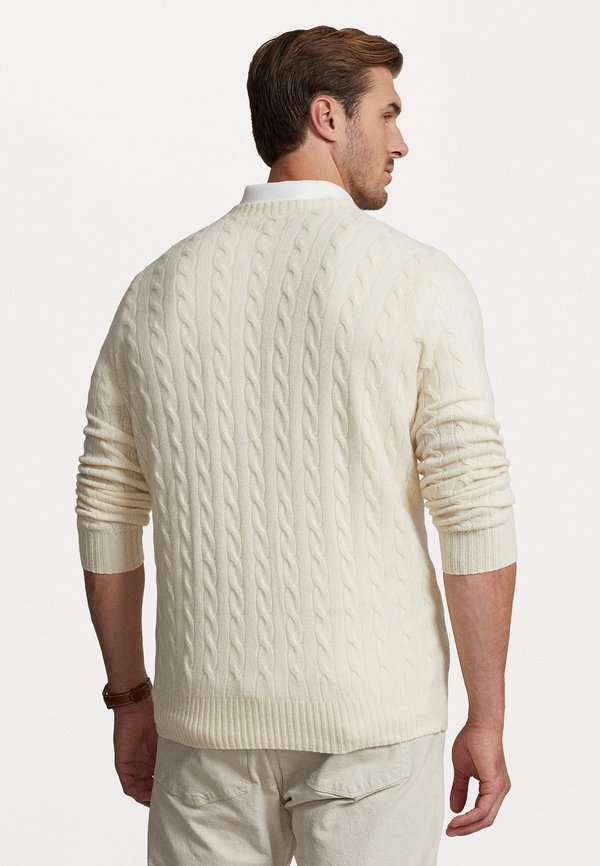CABLE KNIT WOOL CASHMERE JUMPER - Jumper - andover cream4