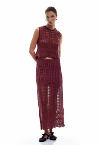 Koton CROCHETED BLOUSE. - Débardeur - brown