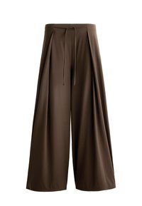 LIGHT TOUCH PLEATED WIDE-LEG - Nadrágok - brown