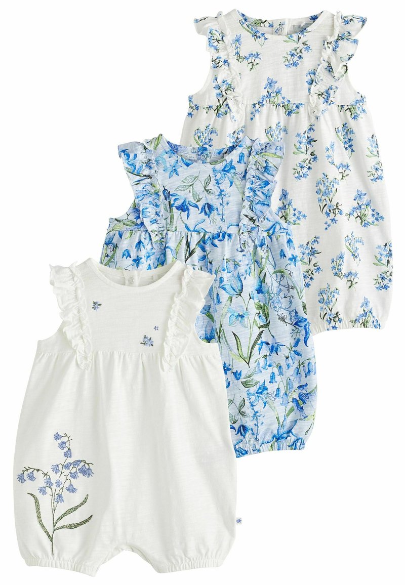 Next 3 PACK REGULAR FIT - Tuta jumpsuit - blue white floral