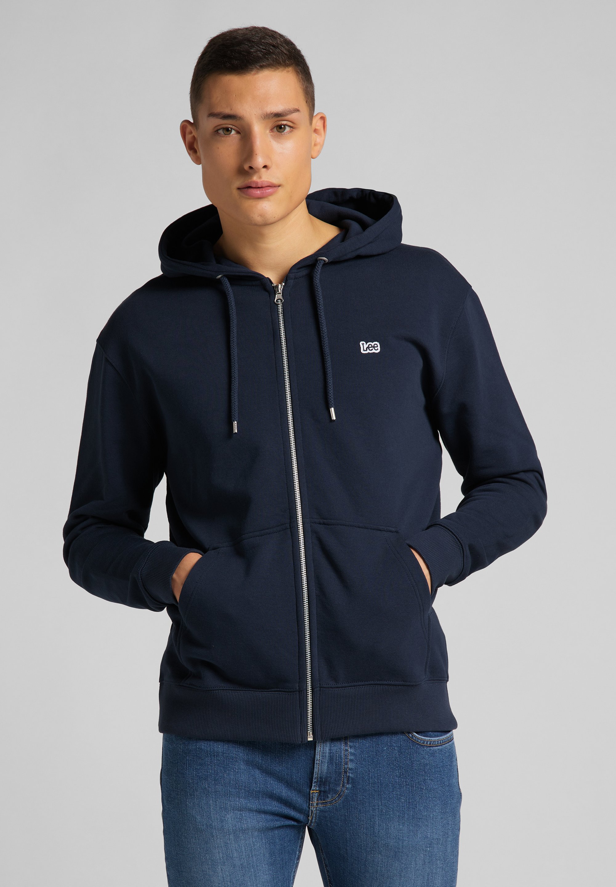 Jeans Store Sudadera Con Capucha Lee Cremallera, Estilo Vaquero