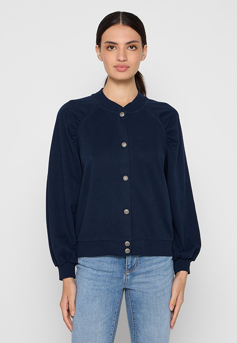 dreimaster Sweater met rits donkerblauw dreimaster Sweater met rits donkerblauw