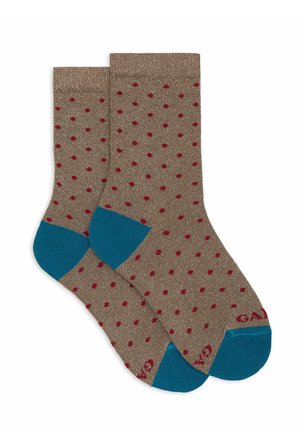 GLITTER WITH POLKA DOTS - Calze - beige