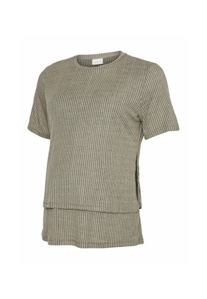 MAMALICIOUS, BLOUSE REGULAR FIT ROUND NECK TOP - T-shirts basic - island fossil