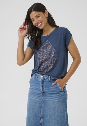 ZALLY - Print T-shirt - dress blues