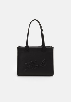 SKUARE TOTE GRAINY - Handtasche - black