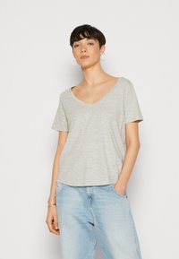 Anna Field Jednoduché tričko - mottled light grey/blue
