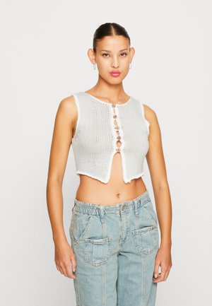 BDG Urban Outfitters NADIA CUT OUT VEST - Μπλούζα - blue