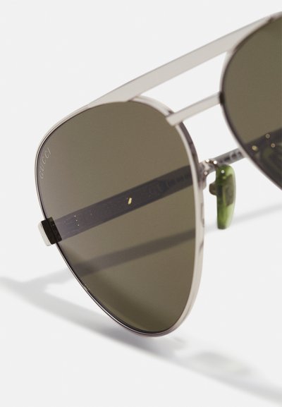 Gucci UNISEX - Päikeseprillid - silver/grey/green