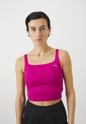 Puma STUDIO CLOUDSPUN TANK SHORT - Topper - magenta gleam