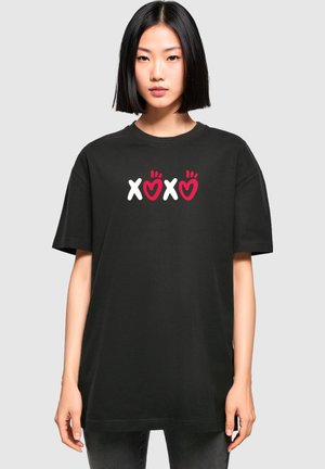 FRAUEN VALENTINES DAY - XOXO - Print T-shirt - black