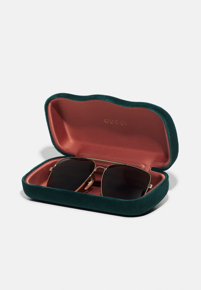 Gucci Brown Rectangular Sunglasses with Velvet Case NEW GUCCI SUNGLASSES GG 1842S 006 WHITE/BROWN 53MM AUTHENTIC  main image 3