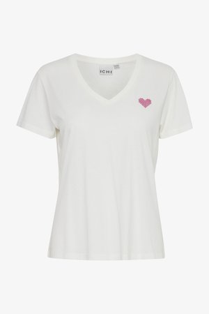 ICHI, KENNEDY - T-shirt imprimé - cloud dancer