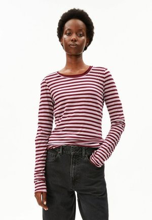 ARMEDANGELS, EINIAARA STRIPES - Long sleeved top - moonlit lilac-velvet red