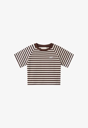 Another Cotton Lab, ANOTHER STRIPE CROP TOP - Camiseta estampada - stripe offwhite brown