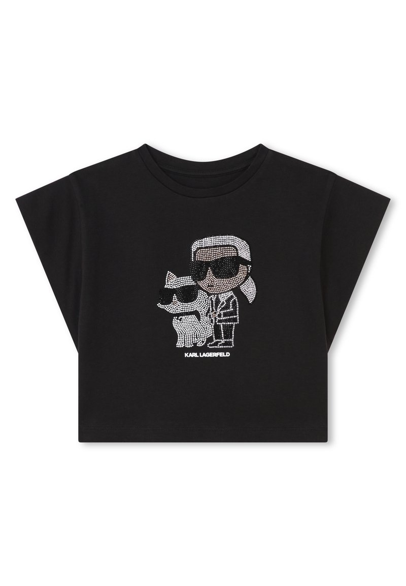 KARL LAGERFELD KIDS T-shirt print zwart KARL LAGERFELD KIDS T-shirt print zwart
