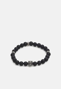 Guess - BEADS LION UNISEX - Armband - black/silver-coloured Miniatuurafbeelding 1