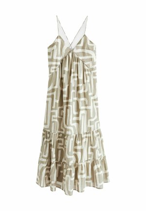 TIERED TALL REGULAR FIT - Maxi šaty - green abstract