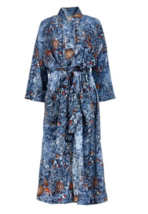 NOCTURNAL GARDEN KIMONO - Badekåber - blue